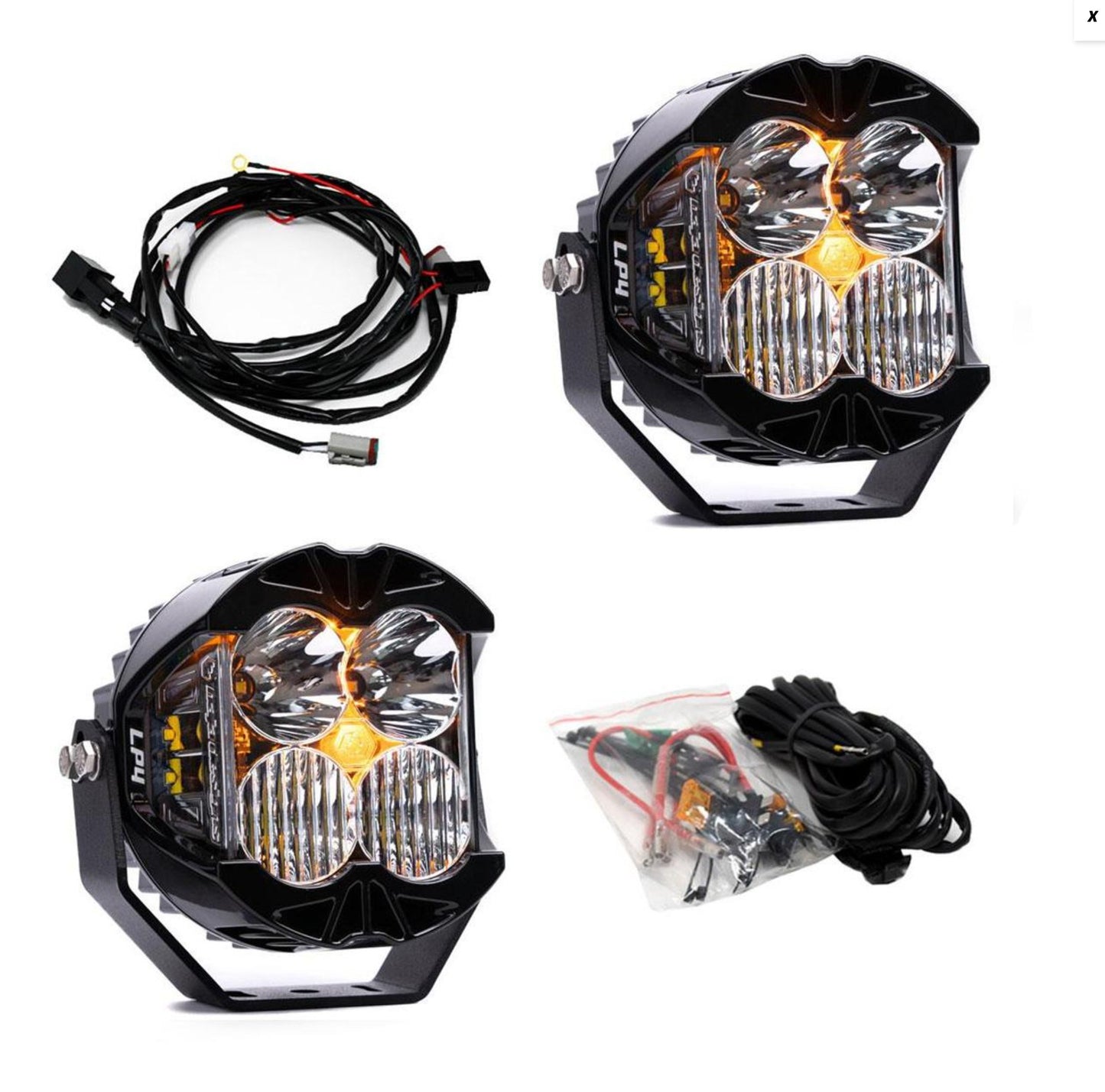 LP4 Pro LED Auxiliary Light Pod Pair - Universal