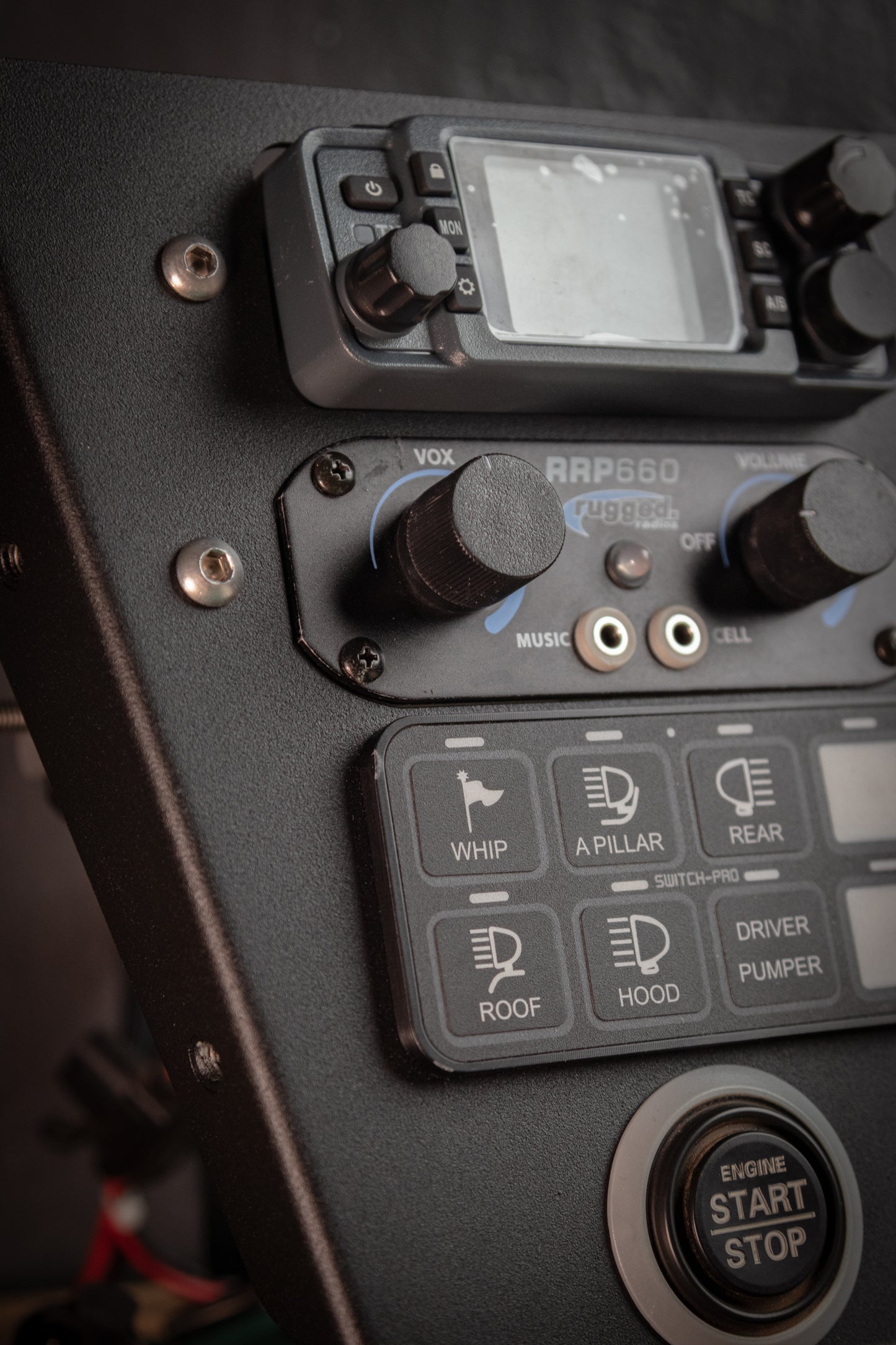 Universal ABM Mini Radio + Switch-Pros Mount – StayFlush Motorsports