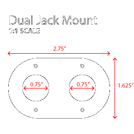 Rugged Radio Dual Headset / Helmet Nexus Jack Flush Mount