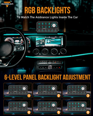 KS-80 Knob RGB Switch Panel MAX 120A ,Light Dimming, Dynamic Chase, Four External Triggers, 4 Modes