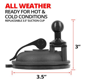 SUCTION CUP MOUNT | 3.5" DIAMETER | 20MM BALL