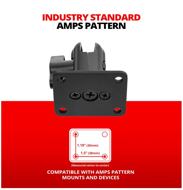 AMPS SHORT REACH ADAPTER | 20MM BALL & SOCKET SYSTEM