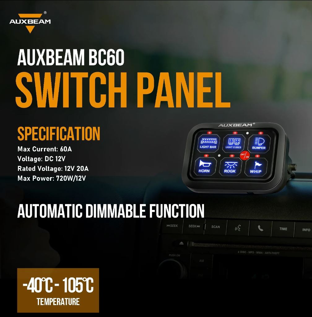 BC60 6 GANG LED SWITCH PANEL