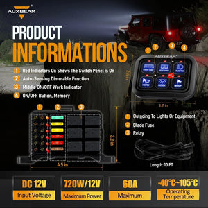 BC60 6 GANG LED SWITCH PANEL