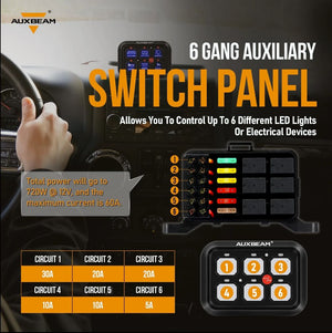 BC60 6 GANG LED SWITCH PANEL