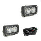 S2 Sport Black LED Auxiliary Light Pod Pair - Universal