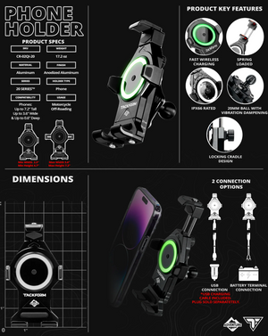Tackform ™ Phone Mount Charging Base" Wireless Chargin