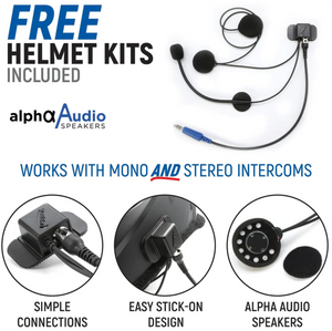 STX STEREO Remote Head Complete Master Communication Kit with Intercom and 2-Way Radio