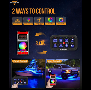 AR-800 RGB Switch Panel with APP, Toggle/ Momentary/ Pulsed Mode Supported(One-Sided Outlet)