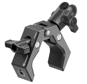 Multi-Mount Grab Handle Bar Clamp | 1" - 2" Bars | Billet Aluminum | Short Reach Adapter | 20mm Ball Socket