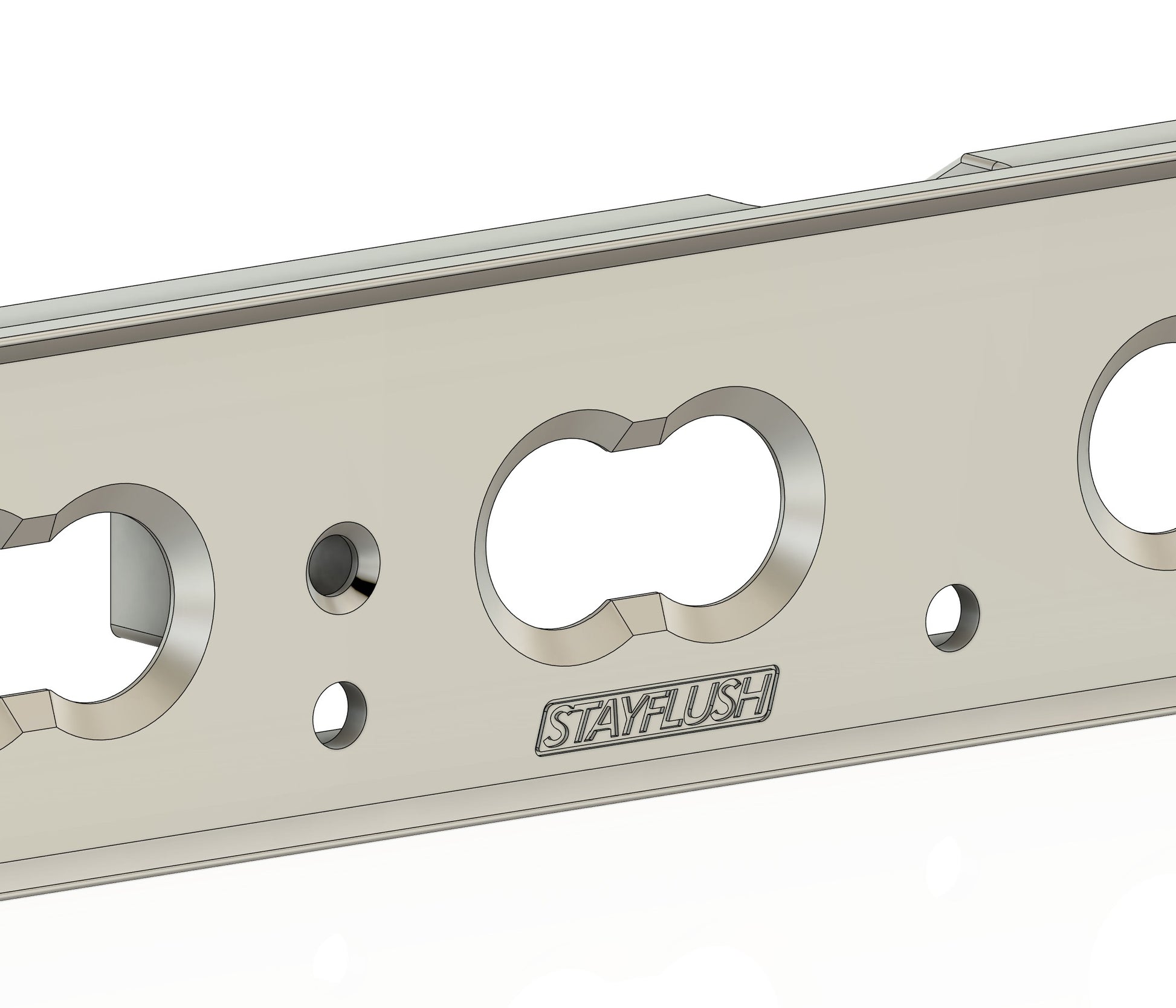 Billet aluminum Ram TRX chase light mount with Stay Flush bolt-less design
