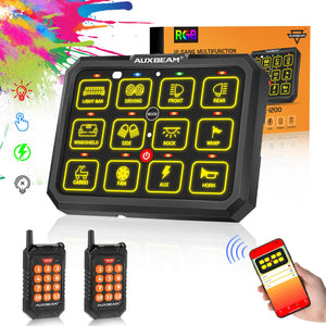 AC-1200 RGB Switch Panel with APP&Remote Control, Toggle/ Momentary/ Pulsed Mode Supported(One-Sided Outlet)