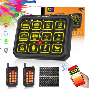 AC-1200 RGB Switch Panel with APP&Remote Control, Toggle/ Momentary/ Pulsed Mode Supported(One-Sided Outlet)