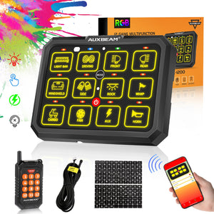 AC-1200 RGB Switch Panel with APP&Remote Control, Toggle/ Momentary/ Pulsed Mode Supported(One-Sided Outlet)