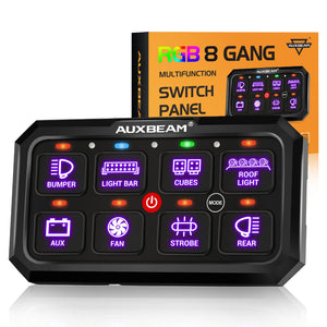 RB80 XL RGB Switch Panel without APP, Toggle/ Momentary/ Pulsed Mode Supported (Two-Sided Outlet)