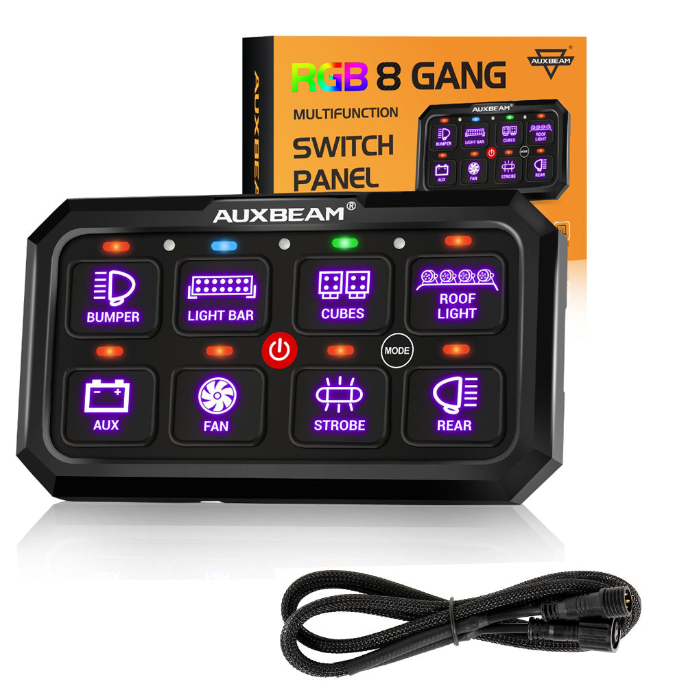 Auxbeam® RB80 XL RGB Switch Panel with APP, Toggle/ Momentary