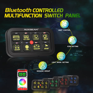 AR-800 RGB Switch Panel with APP, Toggle/ Momentary/ Pulsed Mode Supported(One-Sided Outlet)