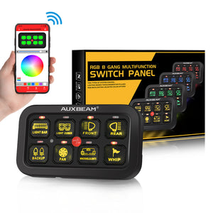 AR-800 RGB Switch Panel with APP, Toggle/ Momentary/ Pulsed Mode Supported(One-Sided Outlet)
