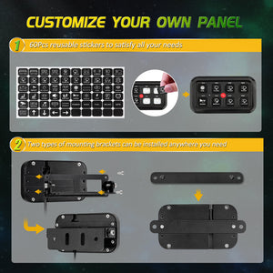 AUXBEAM AR-800 RGB Switch Panel, Off Road Lights Controller