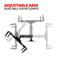Tackform Tablet Mount | 3.5" Arm | Diamond Pattern Base