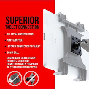 Tackform Tablet Holder | Spring Loaded Grip | 20mm Ball