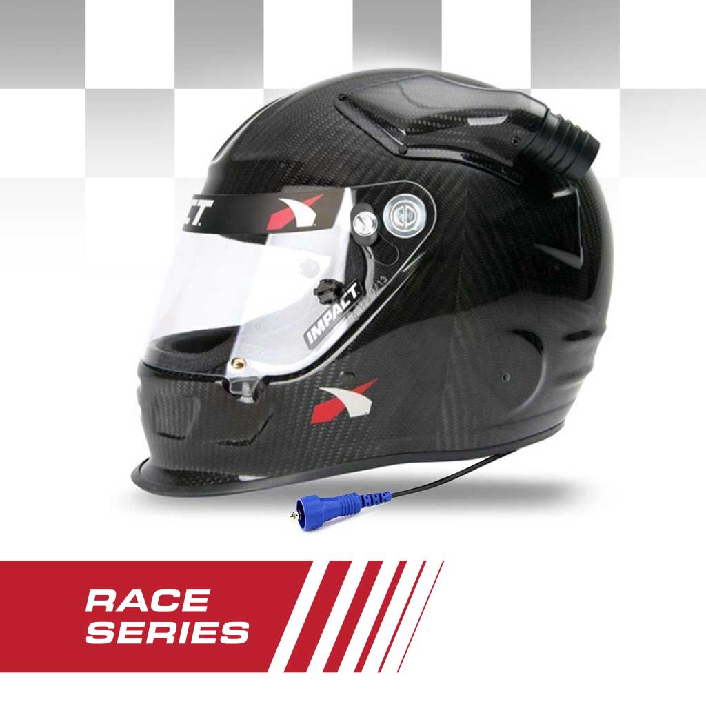 Impact Carbon Fiber OS20 RACE Offset Air Helmet Wired OFFROAD