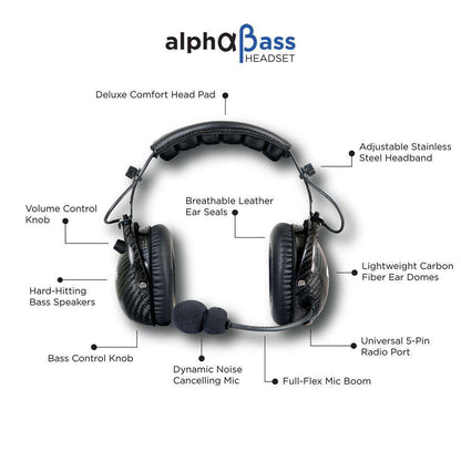 2-Person - 696 Complete Communication System - with ALPHA BASS Headsets