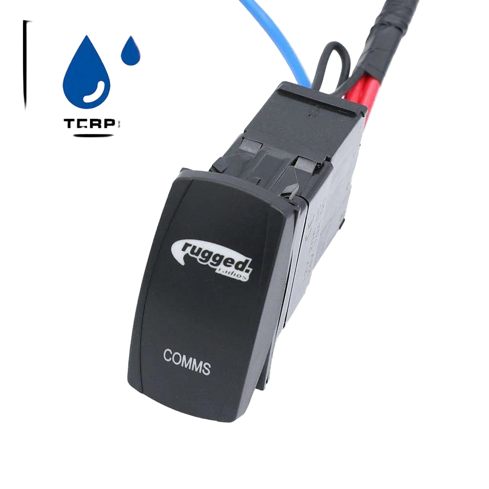All In One Power Switch for Waterproof Radio & Intercom - "Comms" Rocker Switch