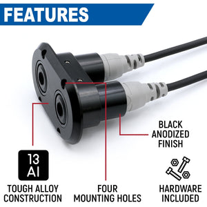 Dual Headset / Helmet STX STEREO Jack Flush Mount