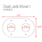 Rugged Radio Dual Headset / Helmet Nexus Jack Flush Mount